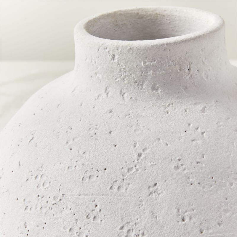 Coralie Round White Terracotta Vase - image 3 of 6