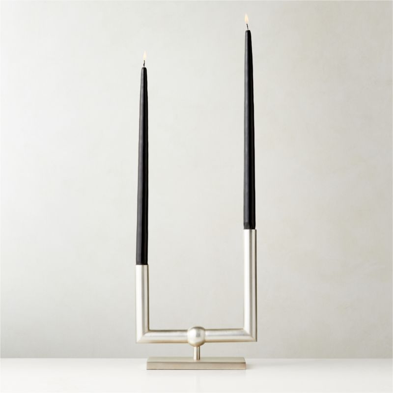 Coraline Silver-Plated Double Taper Candle Holder - image 1 of 7