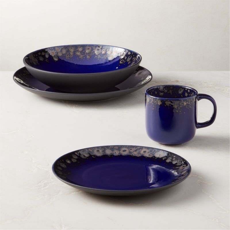 Cobalt blue dish set best sale