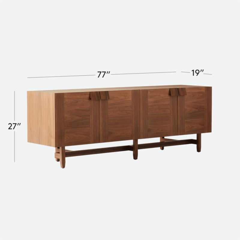 View Coronado 77" Walnut Wood Credenza by Lawson-Fenning - image 3 of 9