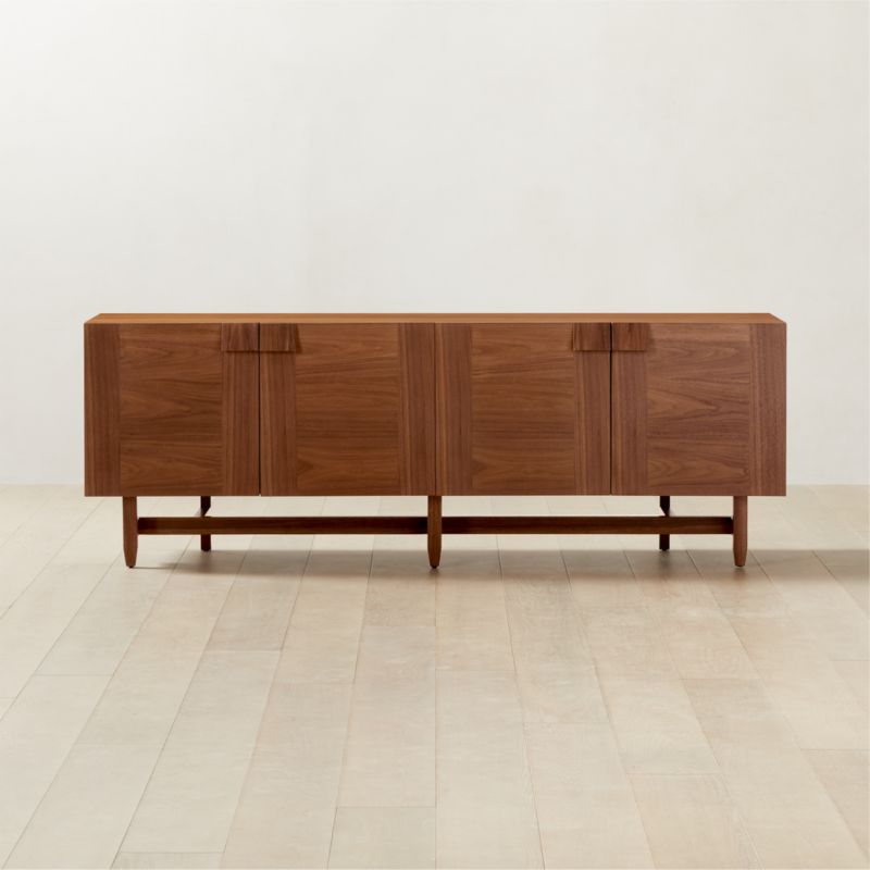 Coronado 77" Walnut Wood Credenza by Lawson-Fenning - image 0 of 9