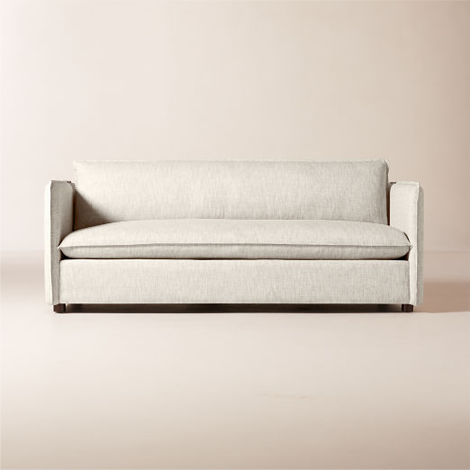 Corroy 78.25" Natural Linen Apartment Sofa