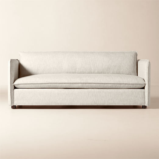 Corroy 78.25" Natural Linen Apartment Sofa