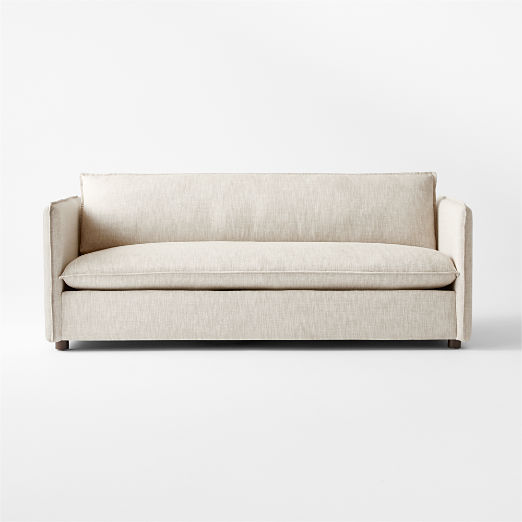 Corroy 78.25" Natural Linen Apartment Sofa