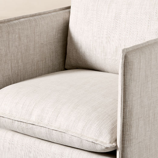 Corroy Natural Linen Swivel Chair