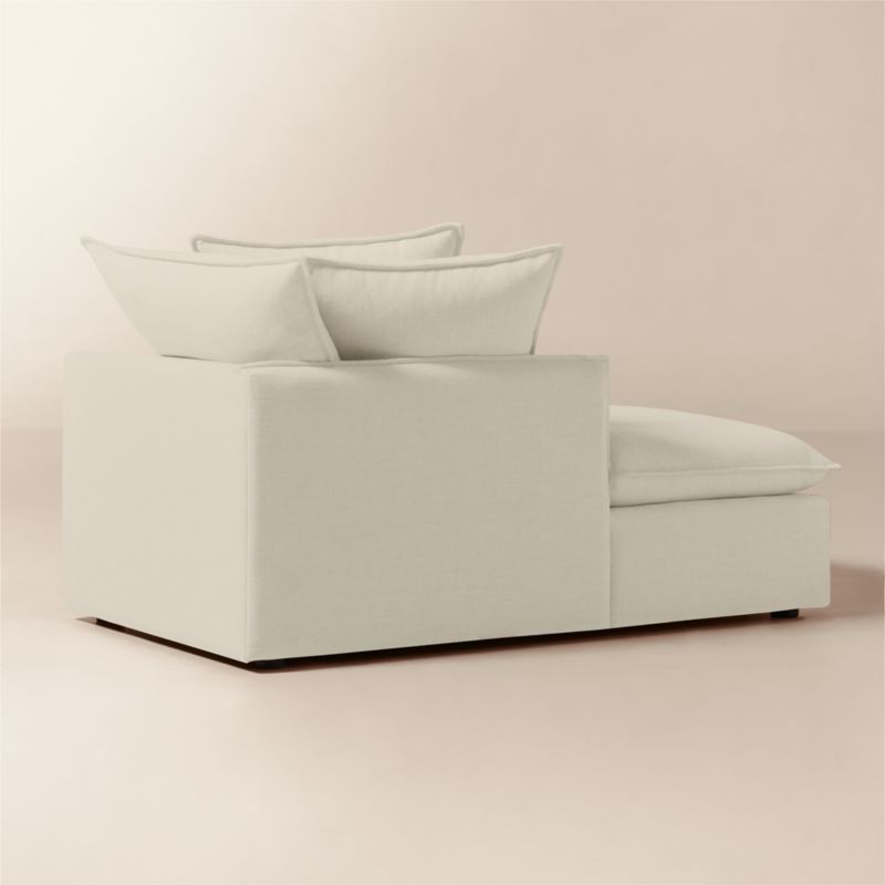 Corroy Scatter Back Ivory Performance Linen Left-Arm Chaise - image 3 of 7