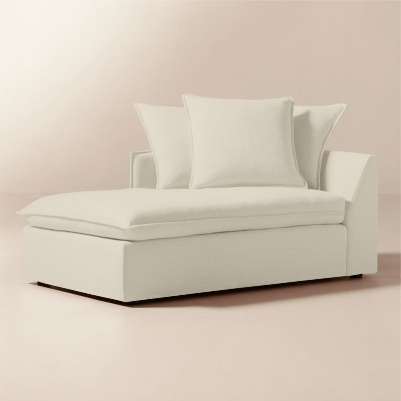 Corroy Scatter Back Ivory Performance Linen Left-Arm Chaise - image 1 of 7