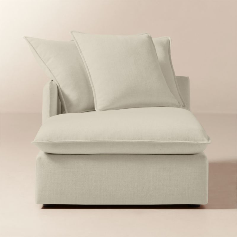 Corroy Scatter Back Ivory Performance Linen Left-Arm Chaise - image 2 of 7