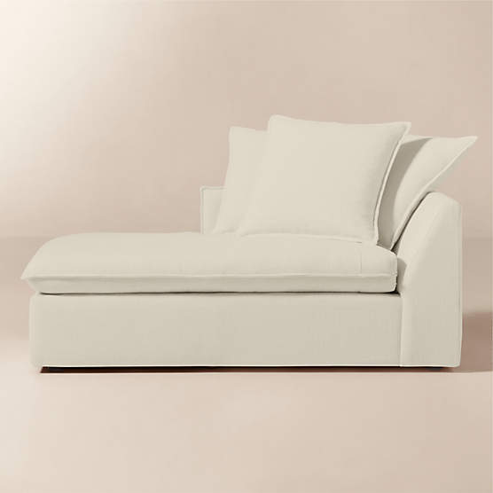 Corroy Scatter Back Ivory Performance Linen Left-Arm Chaise