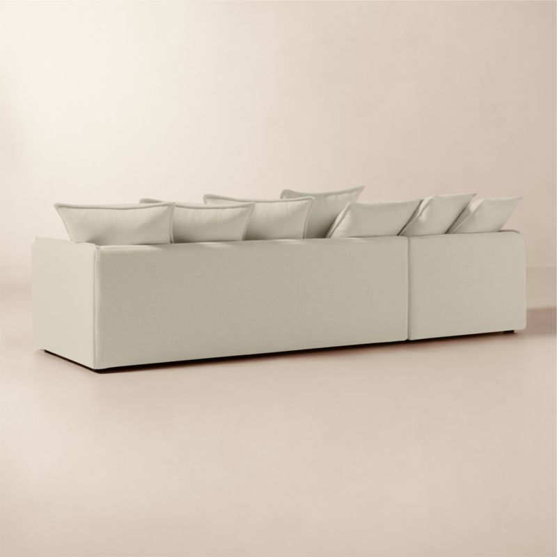 Corroy Scatter Back Ivory Performance Linen Left-Arm Sectional Sofa - image 3 of 7