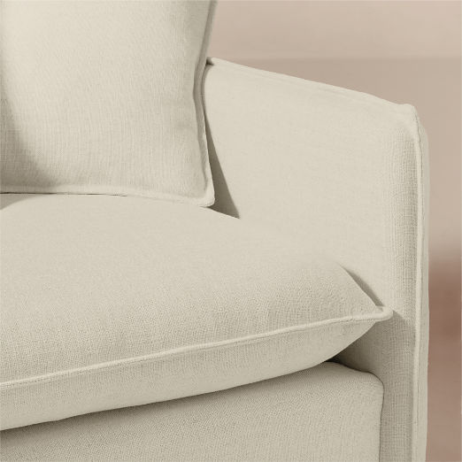 Corroy Scatter Back Ivory Performance Linen Right-Arm Sofa