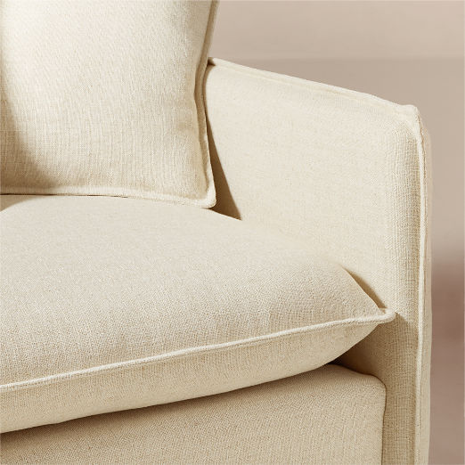 Corroy Scatter Back Ivory Performance Linen Right-Arm Sofa