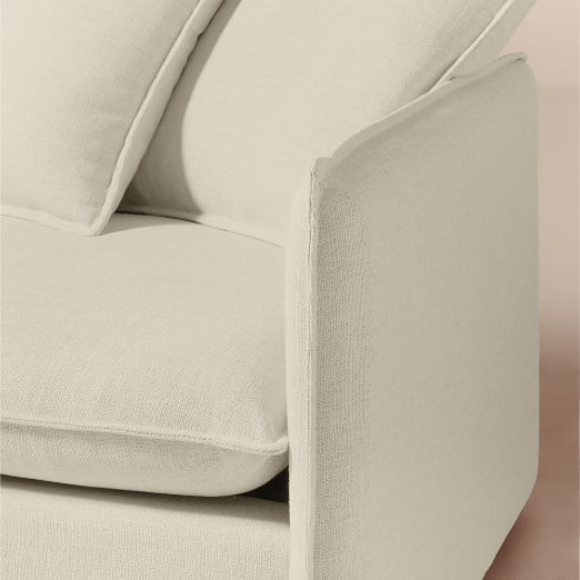 Corroy Scatter Back Ivory Performance Linen Right-Arm Chaise Sectional Sofa