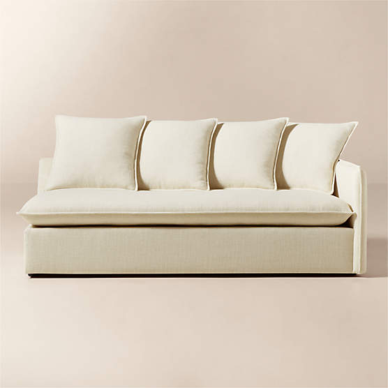 Corroy Scatter Back Ivory Performance Linen Right-Arm Sofa