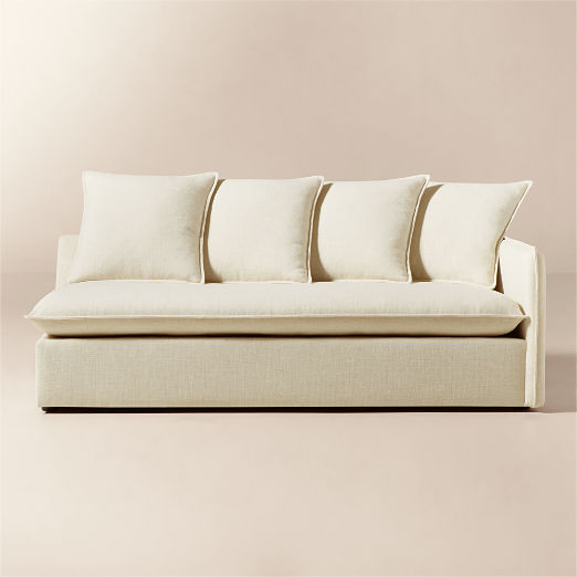 Corroy Scatter Back Ivory Performance Linen Right-Arm Sofa