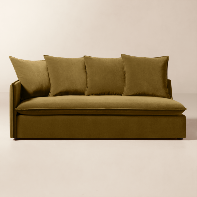Corroy Scatter Back Brown Performance Velvet Left-Arm Sofa - image 0 of 9