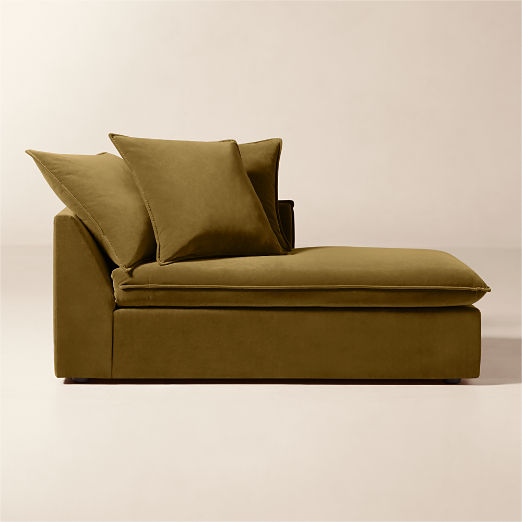 Corroy Scatter Back Brown Performance Velvet Right-Arm Chaise