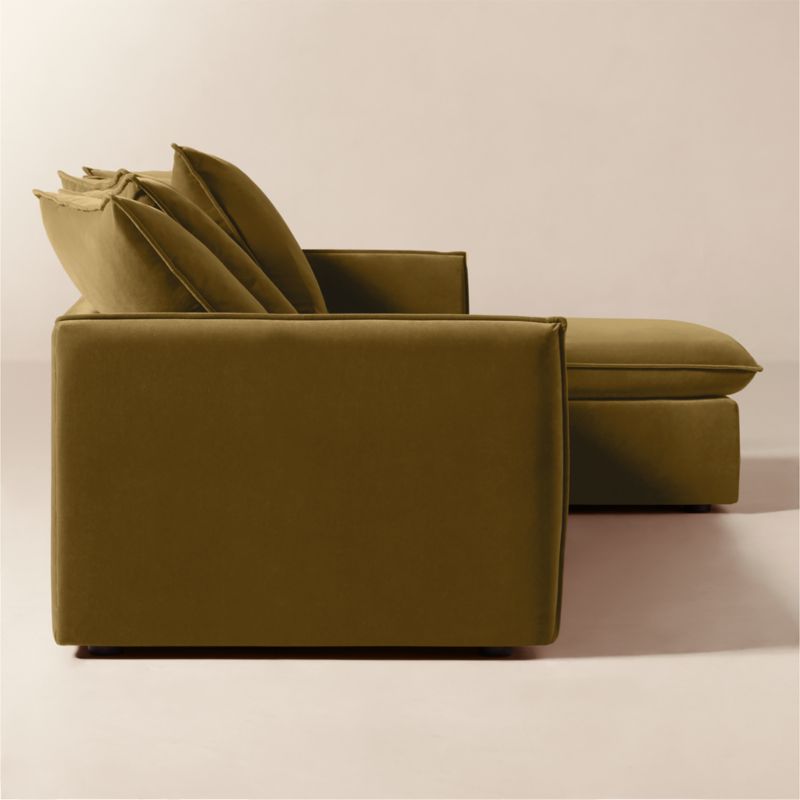 Corroy Scatter Back Brown Performance Velvet Right-Arm Sectional Sofa - image 3 of 10