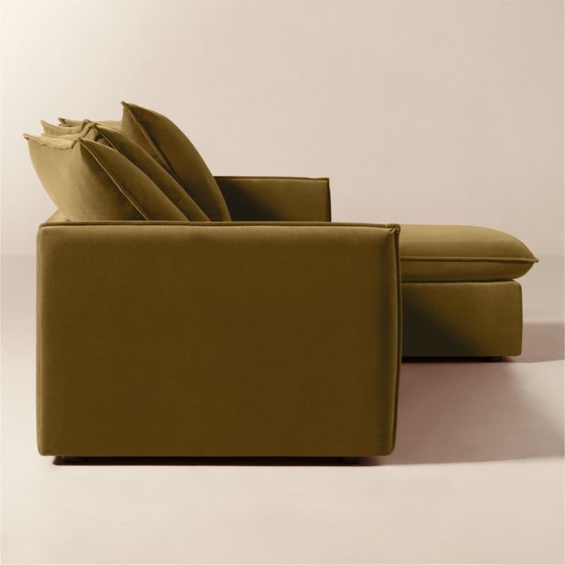 Corroy Scatter Back Brown Performance Velvet Right-Arm Chaise Sectional Sofa - image 3 of 11