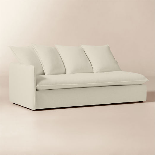 Corroy Scatter Back Ivory Performance Linen Left-Arm Sofa