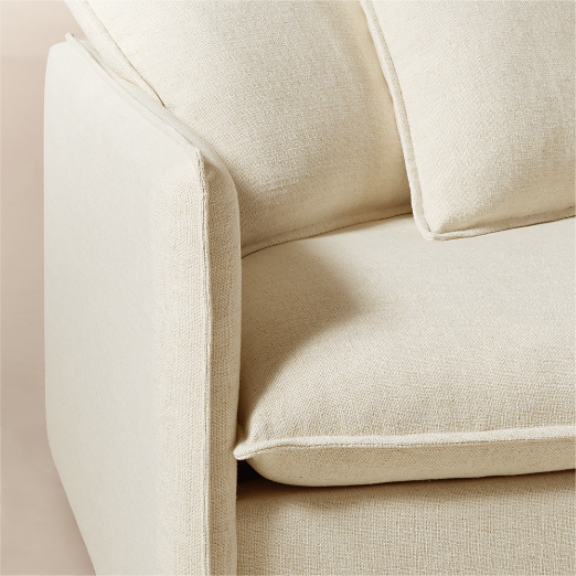 Corroy Scatter Back Ivory Performance Linen Left-Arm Sofa