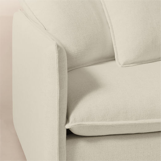 Corroy Scatter Back Ivory Performance Linen Left-Arm Sofa