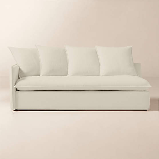 Corroy Scatter Back Ivory Performance Linen Left-Arm Sofa