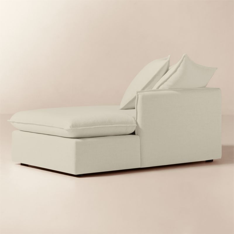 Corroy Scatter Back Ivory Performance Linen Right-Arm Chaise - image 3 of 7