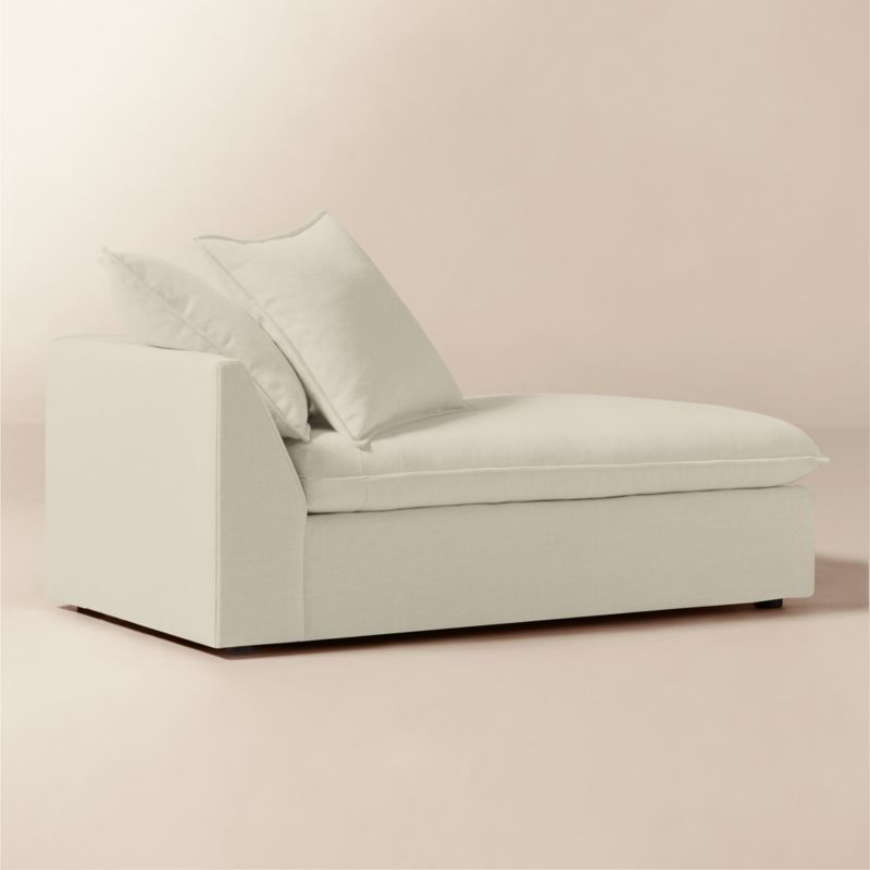 Corroy Scatter Back Ivory Performance Linen Right-Arm Chaise - image 1 of 7