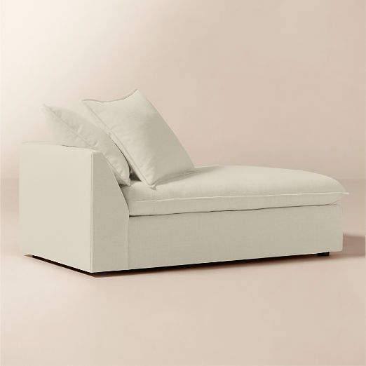 Corroy Scatter Back Ivory Performance Linen Right-Arm Chaise