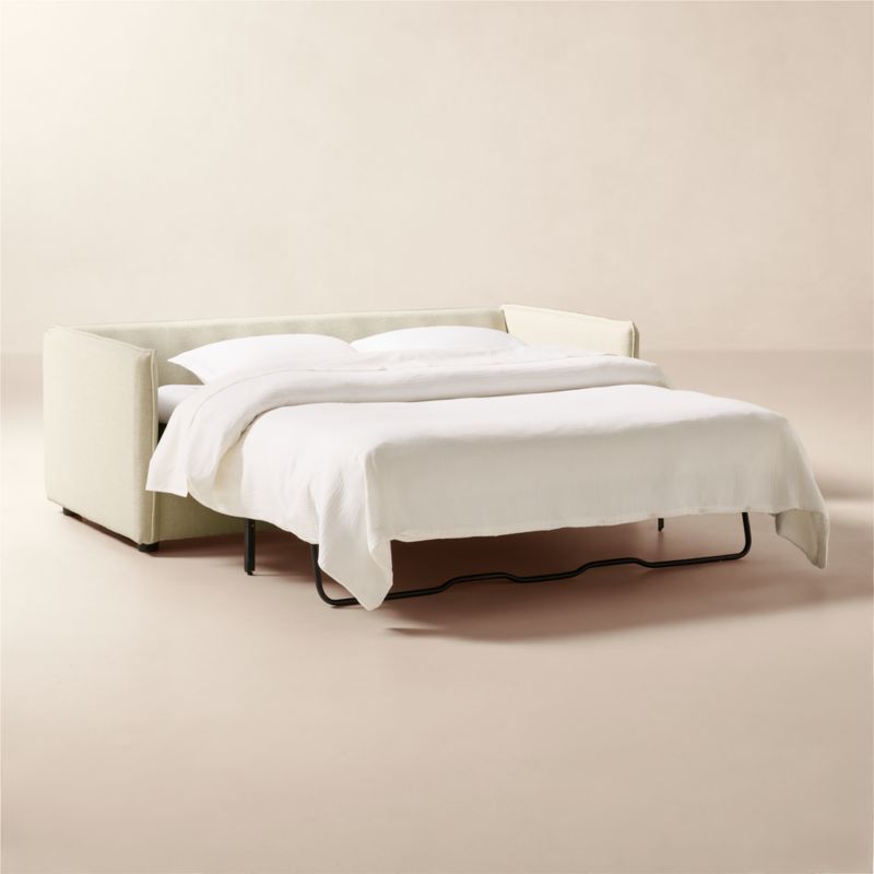 View Corroy 78" Scatter Back Ivory Performance Linen Sleeper Sofa - image 2 of 8