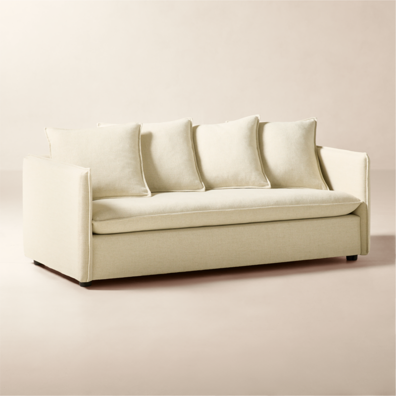Corroy 78" Scatter Back Ivory Performance Linen Sleeper Sofa - image 3 of 8