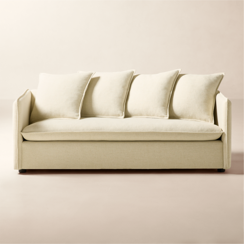 Corroy 78" Scatter Back Ivory Performance Linen Sleeper Sofa - image 0 of 8