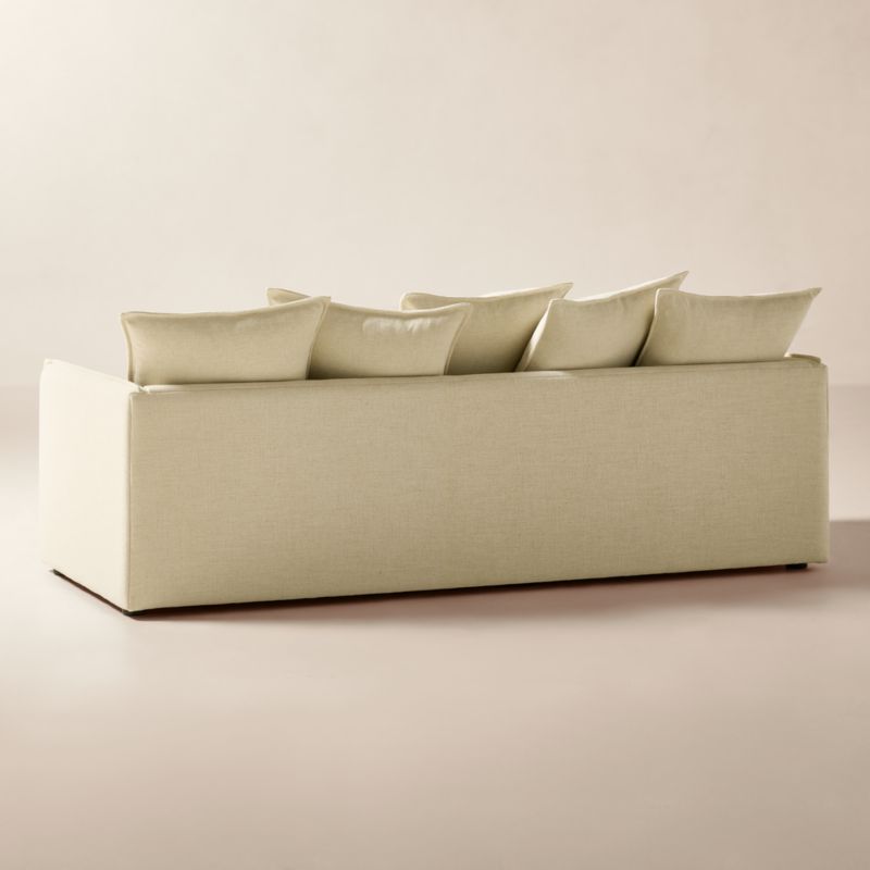 View Corroy 93" Scatter Back Ivory Performance Linen Sofa - image 5 of 8