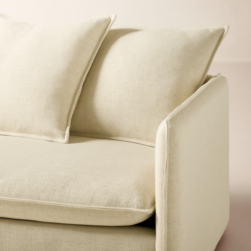 Corroy 93" Scatter Back Ivory Performance Linen Sofa - image 5 of 8