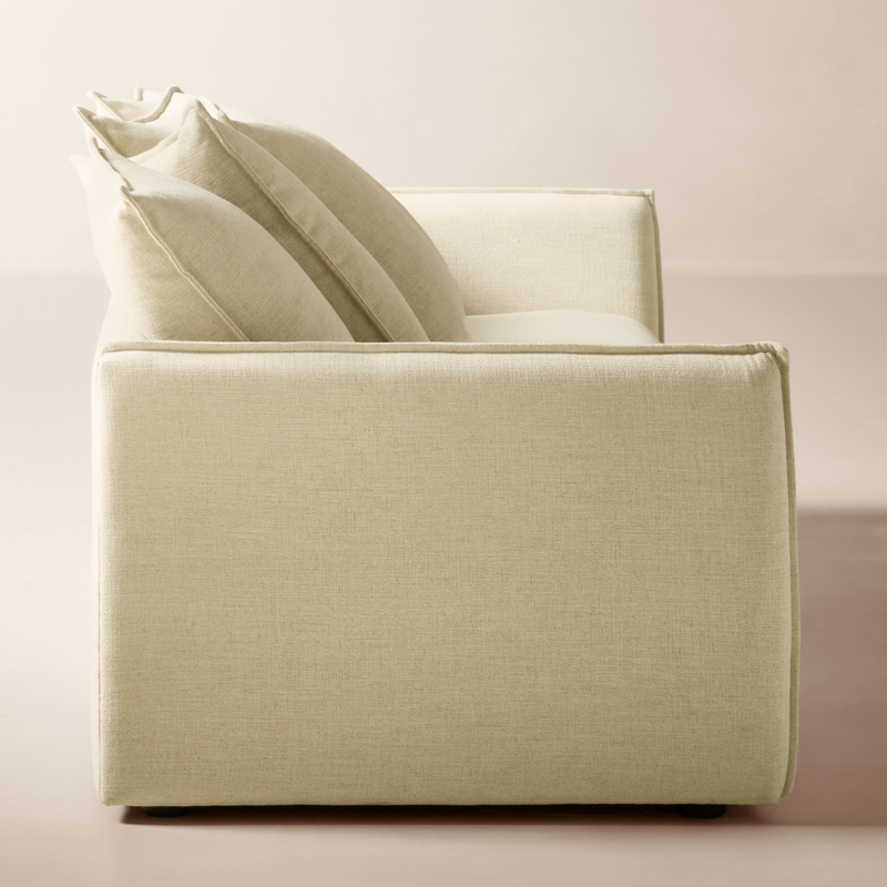 Corroy 93" Scatter Back Ivory Performance Linen Sofa - image 3 of 8