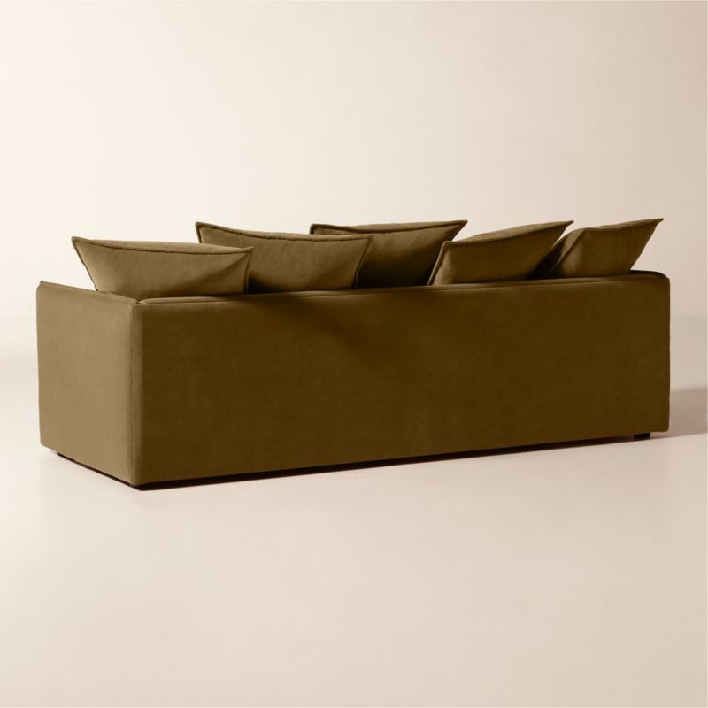 View Corroy 93" Scatter Back Brown Performance Velvet Sofa - image 6 of 9