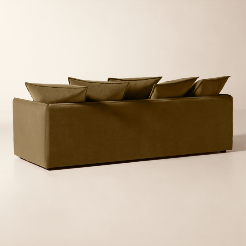 Corroy 93" Scatter Back Brown Performance Velvet Sofa - image 5 of 8