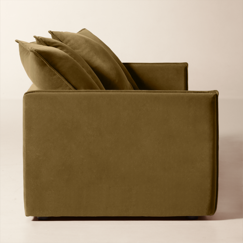 Corroy 93" Scatter Back Brown Performance Velvet Sofa - image 4 of 8