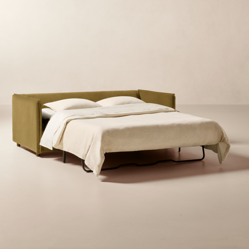 Corroy 78" Scatter Back Brown Performance Velvet Sleeper Sofa - image 1 of 8