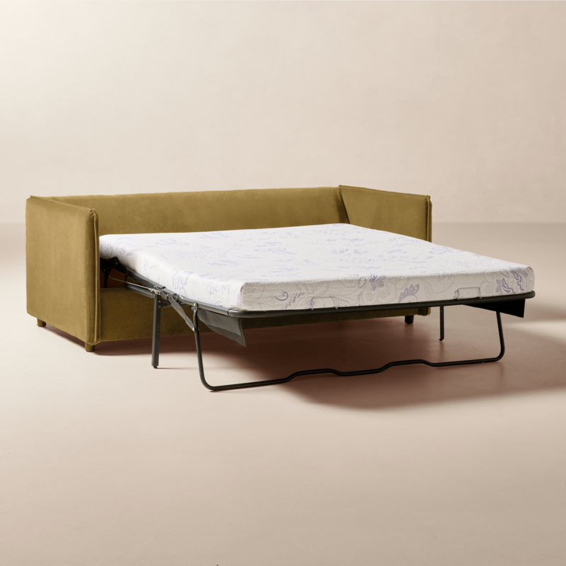 Corroy 78" Scatter Back Brown Performance Velvet Sleeper Sofa - image 2 of 8