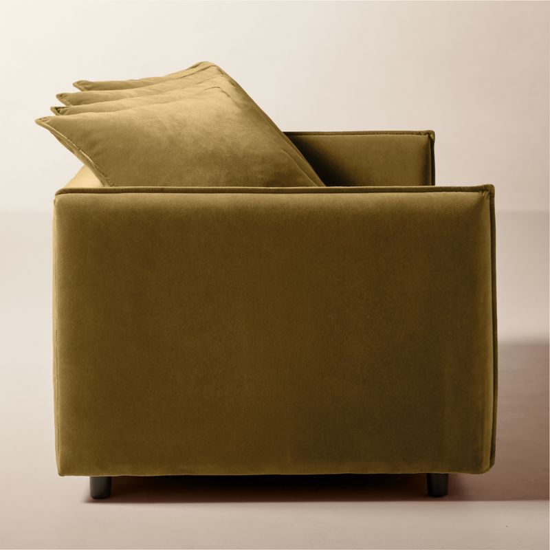 View Corroy 78" Scatter Back Brown Performance Velvet Sleeper Sofa - image 5 of 8