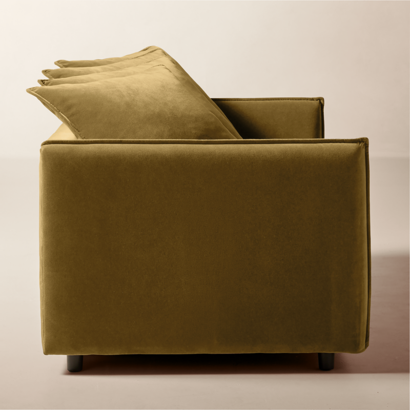 Corroy 78" Scatter Back Brown Performance Velvet Sleeper Sofa - image 4 of 8