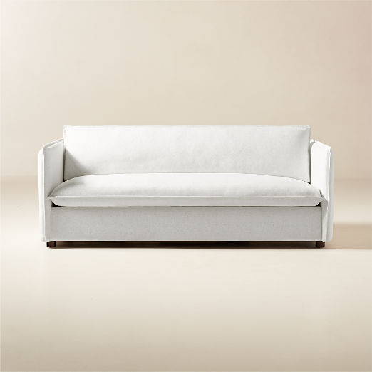 Corroy 78.25" White Performance Fabric Apartment Sofa