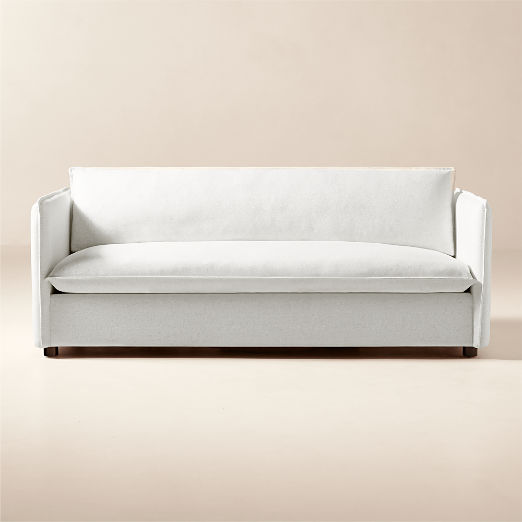 Corroy 78.25" White Performance Fabric Apartment Sofa