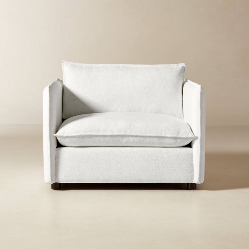 Corroy White Performance Fabric Chair and a Half - image 0 of 9