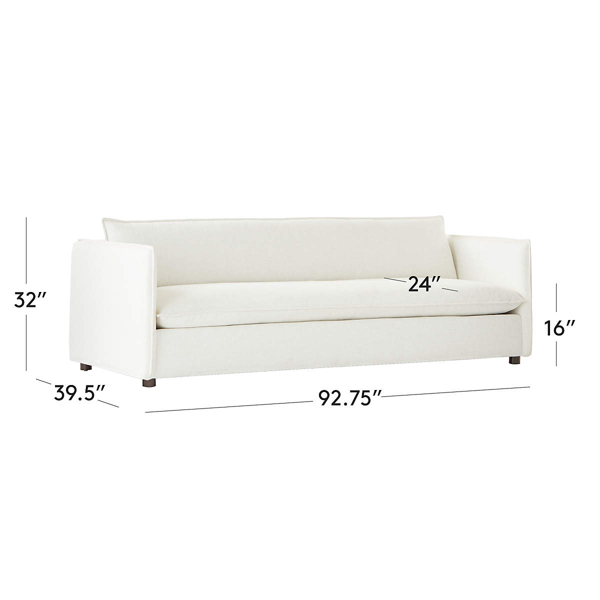 View Corroy White Performance Fabric Sofa (78.25"-92.75") - image 2 of 7