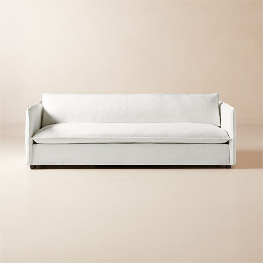 Corroy 92.75" White Performance Fabric Sofa