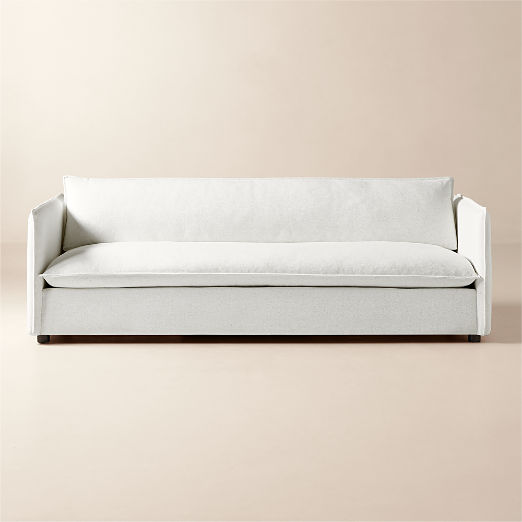 Corroy White Performance Fabric Sofa (78.25"-92.75")