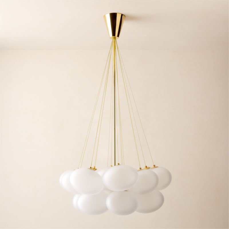 Corvina Unlacquered Polished Brass Chandelier - image 7 of 14